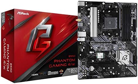 ASRock B550 Phantom Gaming 4 AC Supports 3rd Gen AMD AM4 Ryzen  / Future AMD Ryzen  Processors Motherboard
