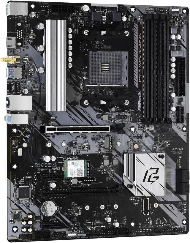 ASRock B550 Phantom Gaming 4/ac AM4 AMD B550 ATX AMD Motherboard