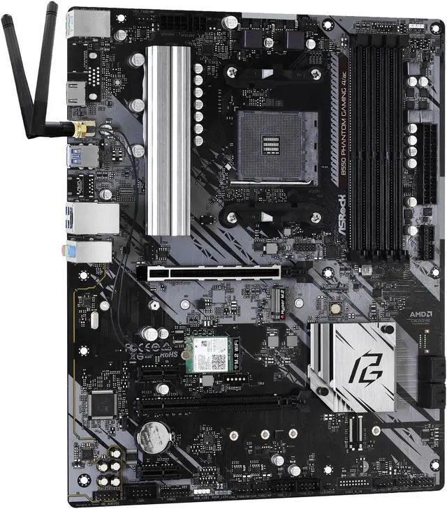 ASRock B550 Phantom Gaming 4/ac AM4 AMD B550 ATX AMD Motherboard