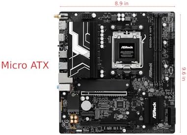 ASRock B850M X WiFi R2 0 AM5 Micro ATX Motherboard  Supports AMD Ryzen 9000/8000/7000 CPUs  DDR5 8200   OC   PCIe 5 0  Wi Fi 6E  2 5G LAN  USB C  BIOS Flashback