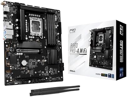 ASRock B860 Pro RS Intel Core Ultra DDR5 8666 MHz 256GB M 2 LGA1851 ATX Motherboard SATA3 6 0 Gb/s PCIe 5 0 BIOS Flashback