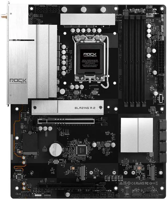 ASRock B860 Rock WiFi 7 LGA 1851 Intel B860 ATX Motherboard