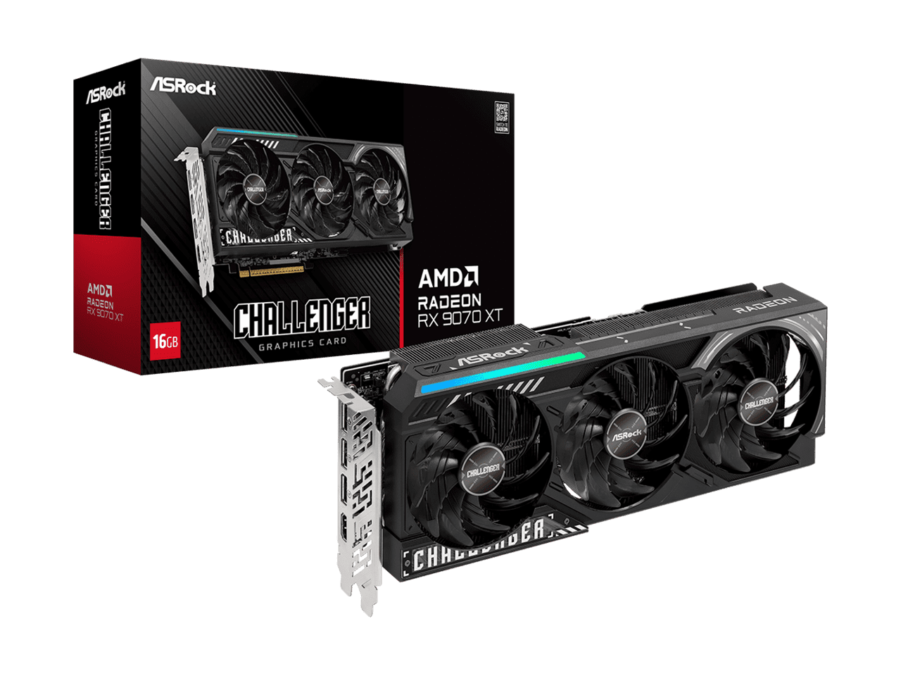 ASRock Challenger Radeon RX 9070 XT 16GB GDDR6 PCI Express 5.0 x16 Tarjeta Gráfica RX9070XT CL 16G