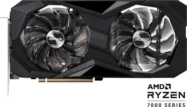 Tarjeta gráfica ASRock Challenger Radeon RX 7600 de 8 GB GDDR6 PCI Express 4.0 x8 ATX RX7600 CL 8GO