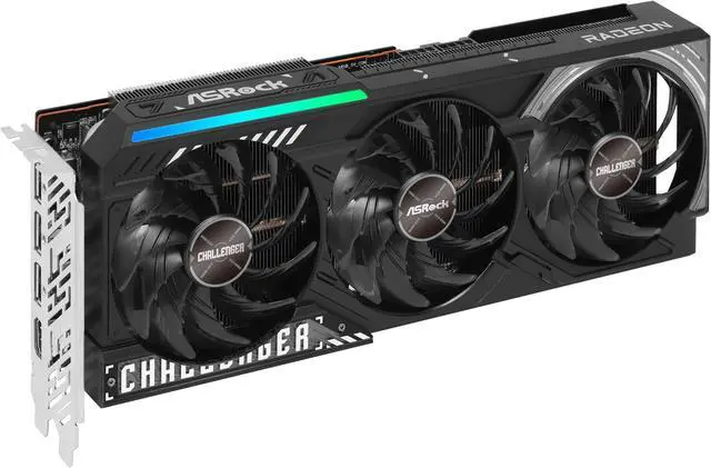 ASRock Challenger Radeon RX 9070 16GB GDDR6 PCI Express 5 0 x16 ATX Graphics Card RX9070 CL 16G