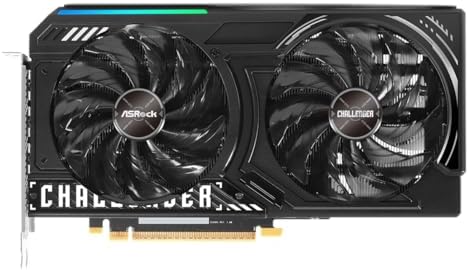 ASRock Intel Arc B570 Challenger - Tarjeta gráfica OC GDDR6 de 10 GB, GPU de 2600 MHz, memoria de 19 Gbps, ventilador doble, placa trasera de metal, HDMI 2.1a, DisplayPort 2.1, refrigeración de 0dB