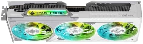 ASRock Intel Arc B580 Steel Legend 12GB OC Graphics Card  2800 MHz GPU Clock  12GB GDDR6  DisplayPort 2 1  HDMI 2 1a  Triple Fan Cooling  Polychrome SYNC