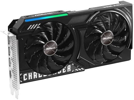 ASRock Intel Arc B580 Challenger - Tarjeta gráfica OC de 12 GB, reloj GPU de 2740 MHz, GDDR6 de 12 GB, DisplayPort 2.1, HDMI 2.1a, refrigeración de doble ventilador, funcionamiento silencioso de 0 dB