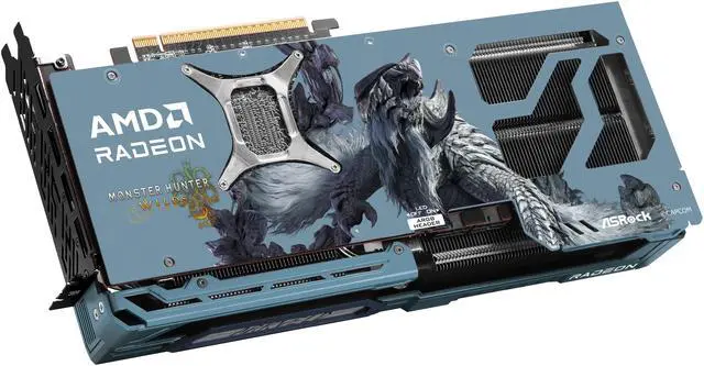 ASRock Monster Hunter Wilds Radeon RX 9070 XT 16GB GDDR6 PCI Express 5 0 x16 Graphics Card RX9070XT MH 16G