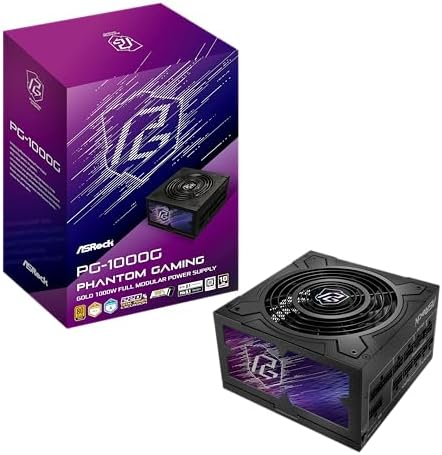 ASRock PG 1600G ATX 3 1 1600W Power Supply PCle5 1 10 Years Warranty Fully Modular Japanese Capacitor Phantom Gaming PG 1600G 80 Plus Gold Cybenetics Platinum 12V 2x6 Cables