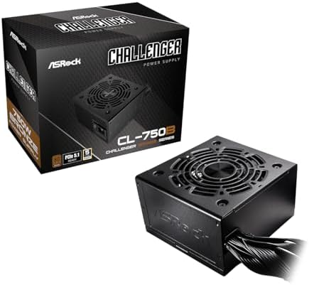 ASRock PRO 750B Power Supply   750W 80 Plus Bronze Certified  ATX 3 1 Ready  PCIe 5 1 Compatible  450W   120mm Fan  Full Protection Circuit  3 Year Warranty