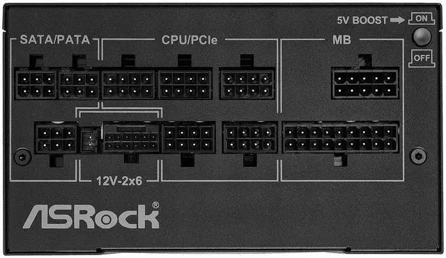 ASRock Phantom Gaming PG 850G 850W 80 PLUS GOLD & Cybenetics PLATINUM Full Modular Power Supply  ATX3 1 & PCIe5 1 Ready with Dual Color 12V 2x6 Cable  10 Years Warranty