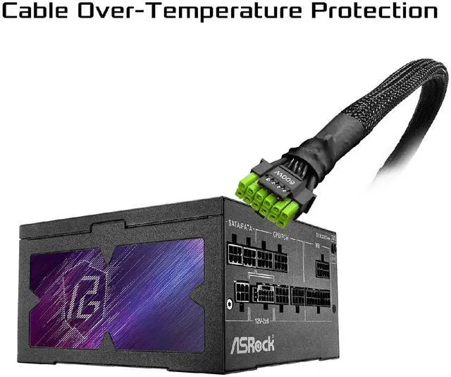 ASRock Phantom Gaming PG 750G 750W 80 PLUS GOLD & Cybenetics PLATINUM Full Modular Power Supply  ATX3 1 & PCIe5 1 Ready with Dual Color 12V 2x6 Cable  10 Years Warranty