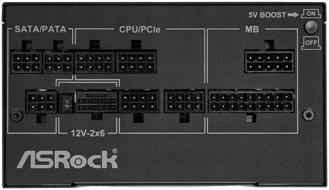 ASRock Phantom Gaming PG 750G 750W 80 PLUS GOLD & Cybenetics PLATINUM Full Modular Power Supply  ATX3 1 & PCIe5 1 Ready with Dual Color 12V 2x6 Cable  10 Years Warranty
