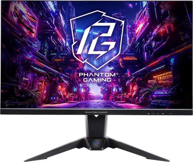 ASRock Phantom Gaming 27 inch QHD 2K 1440P 180Hz IPS with AMD FreeSync HDR400 Gaming Computer Monitor with Height Adjustable  Swivel & Tilt stand PG27QFT2A
