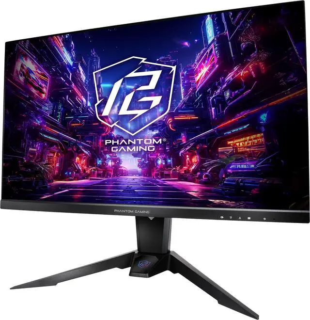 ASRock Phantom Gaming 27 inch QHD 2K 1440P 180Hz IPS with AMD FreeSync HDR400 Gaming Computer Monitor with Height Adjustable  Swivel & Tilt stand PG27QFT2A