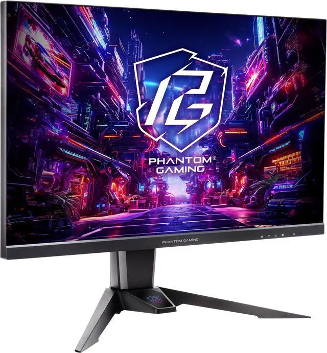 ASRock Phantom Gaming 27 inch QHD 2K 1440P 180Hz IPS with AMD FreeSync HDR400 Gaming Computer Monitor with Height Adjustable  Swivel & Tilt stand PG27QFT2A