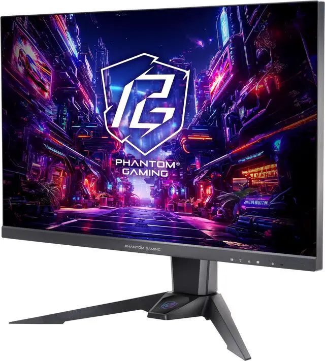 ASRock Phantom Gaming 27 inch QHD 2K 1440P 180Hz IPS with AMD FreeSync HDR400 Gaming Computer Monitor with Height Adjustable  Swivel & Tilt stand PG27QFT2A