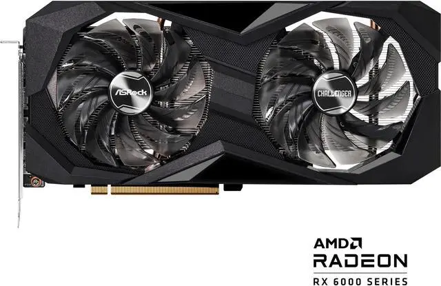 ASRock Radeon RX 6600 Challenger D 8GB GDDR6 PCI Express 4 0 Graphics Card RX6600 CLD 8G