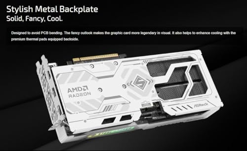ASRock Radeon RX 9060 XT Steel Legend 8GB GDDR6 OC Graphics Card   3320 MHz Boost   Triple Fan   0dB Cooling   Metal Backplate   PCIe 5 0   DisplayPort 2 1a  HDMI 2 1b