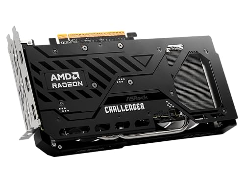 ASRock Radeon RX 9060 XT Challenger 16GB GDDR6 OC Graphics Card   3300 MHz Boost   Dual Fan   0dB Cooling   Metal Backplate   PCIe 5 0   DisplayPort 2 1a  HDMI 2 1b