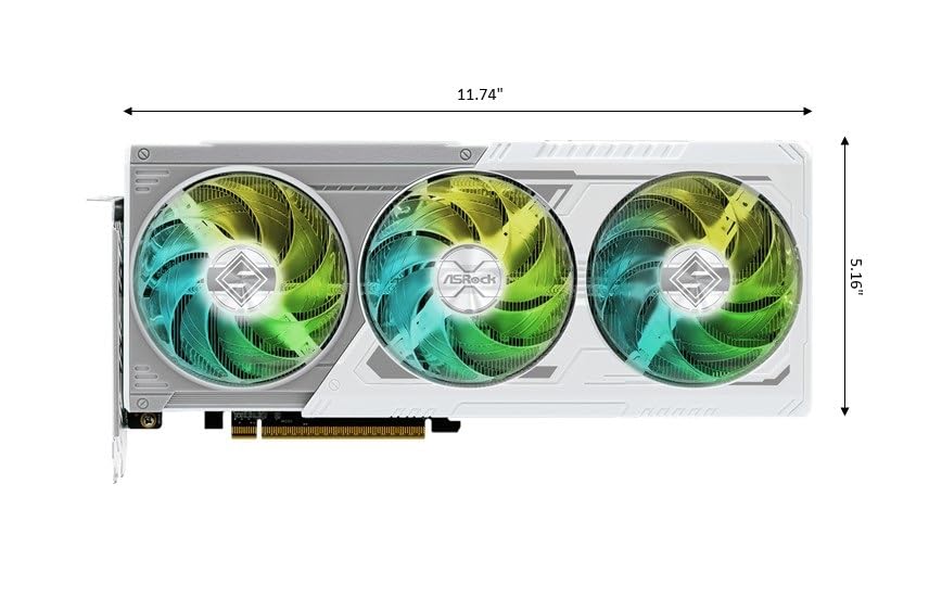 ASRock Radeon RX 9060 XT Steel Legend 16GB GDDR6 OC Graphics Card   3275 MHz Boost   Triple Fan   0dB Cooling   Metal Backplate   PCIe 5 0   DisplayPort 2 1a  HDMI 2 1b