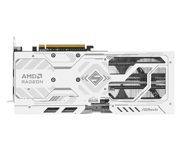 ASRock Radeon RX 9060 XT Steel Legend - Tarjeta gráfica GDDR6 OC de 16 GB | Boost de 3275 MHz | Ventilador triple | Enfriamiento de 0dB | Placa trasera de metal | PCIe 5.0 | DisplayPort 2.1a, HDMI
