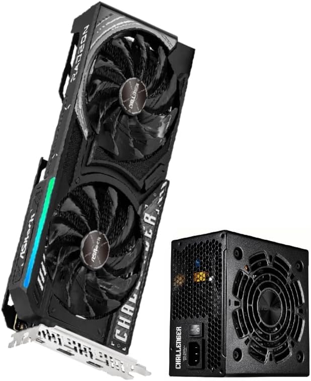 ASRock Radeon RX 9060 XT Challenger 16GB OC   CL 750G 750W Gold PSU Ultimate Gaming Bundle