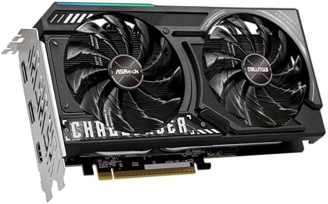ASRock Radeon RX 9060 XT Challenger 16GB OC Graphics Card  AMD RDNA 4 Architecture  16GB GDDR6  PCIe 5 0  Dual Fans  0dB Silent Cooling  LED Indicator  DisplayPort 2 1a  HDMI 2 1b