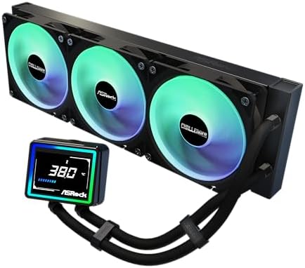 ASRock Radeon RX 9070 Challenger 16GB & Challenger 360 Digital AIO Cooler Bundle   4K Gaming with 3 Display & ARGB