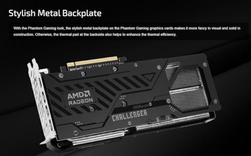 ASRock Radeon RX 9070 XT Challenger 16GB OC Graphics Card   AMD RDNA 4 Architecture  2970 MHz Boost Clock  16GB GDDR6  PCIe 5 0  DisplayPort 2 1a  HDMI 2 1b  Triple Fan Cooling 800W