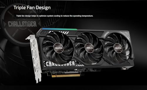 ASRock Radeon RX 9070 XT Challenger 16GB OC Graphics Card   AMD RDNA 4 Architecture  2970 MHz Boost Clock  16GB GDDR6  PCIe 5 0  DisplayPort 2 1a  HDMI 2 1b  Triple Fan Cooling 800W