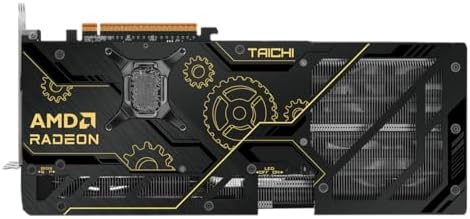 ASRock Radeon RX 9070 XT Taichi 16GB OC Graphics Card  AMD RDNA 4 Architecture  16GB GDDR6  PCIe 5 0  Taichi 3X Cooling  Reverse Spin  Dual BIOS  16 Phase SPS  Polychrome SYNC