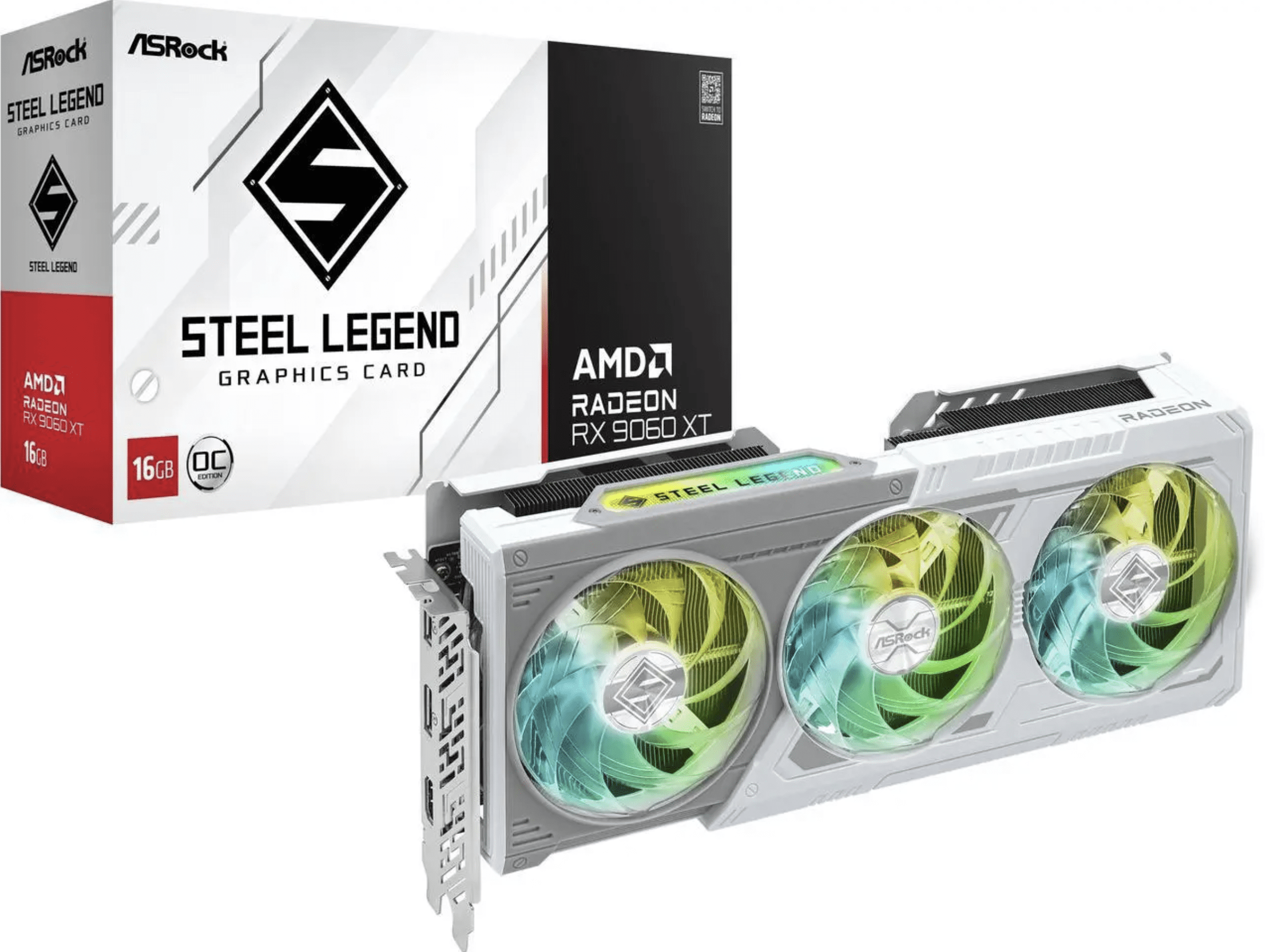 ASRock Steel Legend Radeon RX 9060 XT 16GB GDDR6 PCI Express 5 0 x16 Graphics Card RX9060XT SL 16GO RX 9060XT