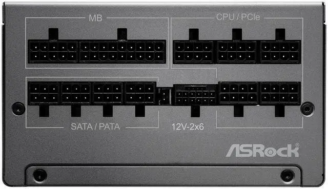 ASRock Steel Legend SL 850P 850W 80 PLUS GOLD & Cybenetics PLATINUM Full Modular Power Supply  ATX3 1 & PCIe5 1 Ready with Dual Color 12V 2x6 Cable  10 Years Warranty