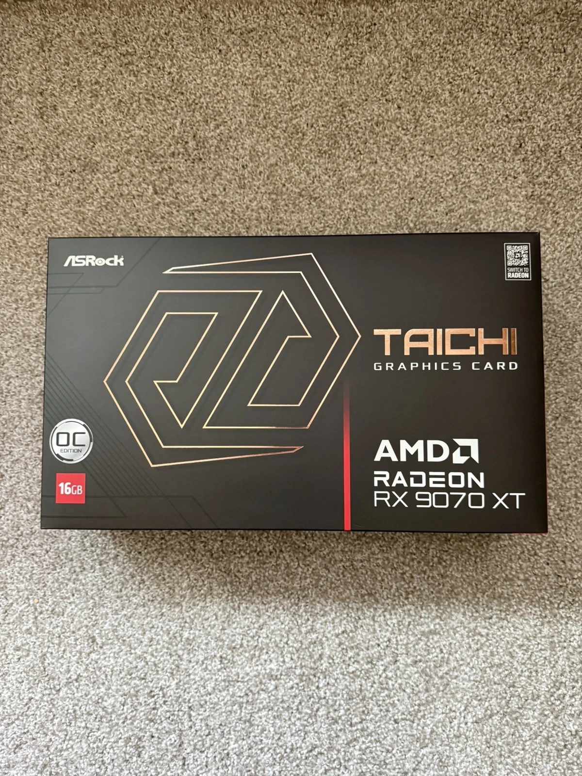 ASRock Taichi Radeon RX 9070 XT 16GB GDDR6 PCI Express 5 0 x16 Graphics Card RX9