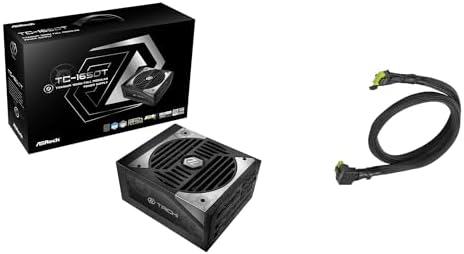 ASRock Taichi TC 1650T 1650W 80  Titanium PSU & 600W 12V 2x6 GPU Cable Bundle   ATX3 1 & PCIe5 1 Ready   Ultimate Power for High End GPU & Overclocking Builds