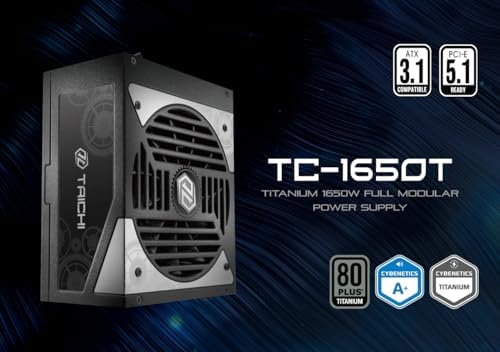 ASRock Taichi TC 1650T 1650W 80  Titanium PSU & 600W 12V 2x6 GPU Cable Bundle   ATX3 1 & PCIe5 1 Ready   Ultimate Power for High End GPU & Overclocking Builds