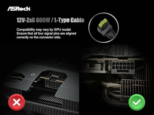 ASRock Taichi TC 1650T 1650W 80  Titanium PSU & 600W 12V 2x6 GPU Cable Bundle   ATX3 1 & PCIe5 1 Ready   Ultimate Power for High End GPU & Overclocking Builds