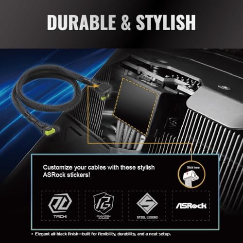 ASRock Taichi TC 1650T 1650W 80  Titanium PSU & 600W 12V 2x6 GPU Cable Bundle   ATX3 1 & PCIe5 1 Ready   Ultimate Power for High End GPU & Overclocking Builds