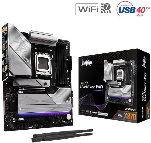 ASRock X870 LiveMixer WiFi AM5 AMD X870 ATX Motherboard