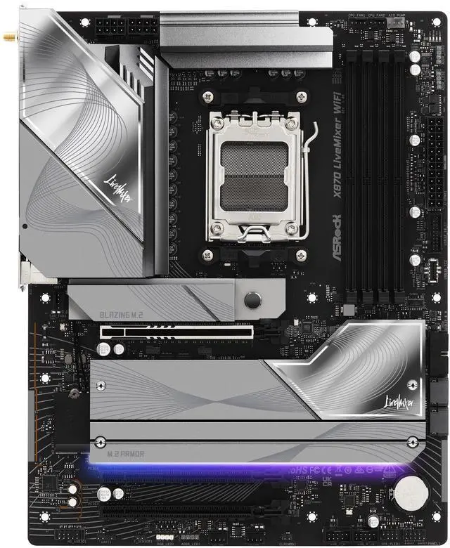 ASRock X870 LiveMixer WiFi AM5 AMD X870 ATX Motherboard