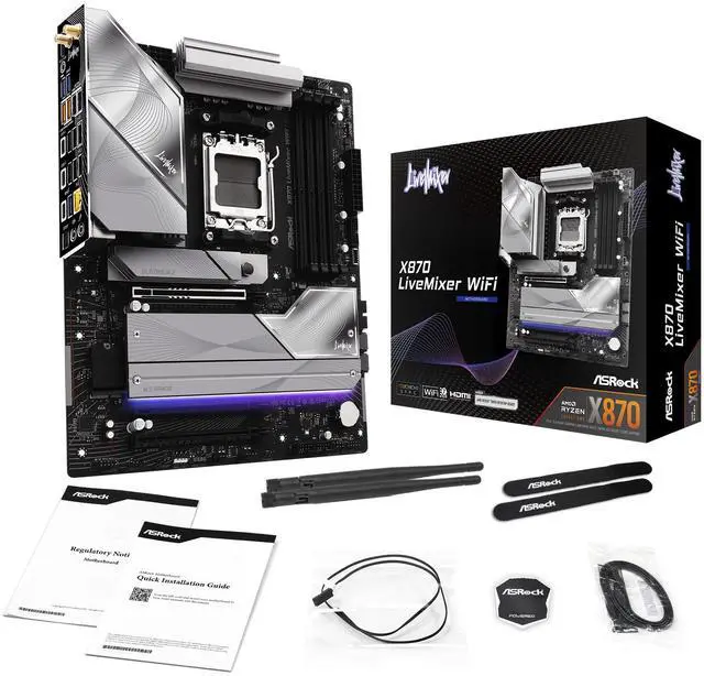 ASRock X870 LiveMixer WiFi AM5 AMD X870 ATX Motherboard
