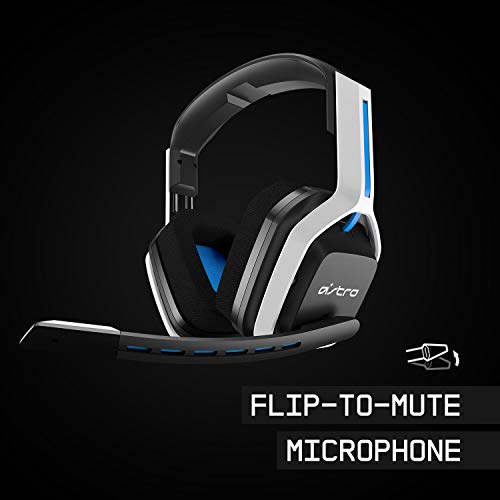 ASTRO Gaming A20 Wireless Headset Gen 2 for PlayStation 5/4  PC & Mac   White/Blue  Wireless Gaming Headset with Microphone