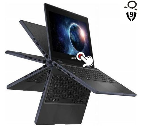 ASUS 11 6 HD Touchscreen 2 in 1 Educational Laptop  Intel Celeron N100 Processor  4GB RAM 128GB SSD  Wi Fi 6  Bluetooth 5 1  Spill Resistant  Anti Glare Coating  Windows 11 Pro  Mineral Gray