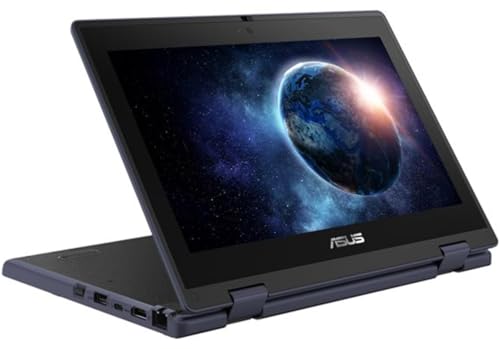 ASUS 11 6 HD Touchscreen 2 in 1 Educational Laptop  Intel Celeron N100 Processor  4GB RAM 128GB SSD  Wi Fi 6  Bluetooth 5 1  Spill Resistant  Anti Glare Coating  Windows 11 Pro  Mineral Gray