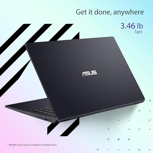 ASUS Portátil Vivobook Go Slim de 15,6", Intel Dual Core N4500, 4 GB de RAM, SSD de 128 GB, Windows 11, Star Black, L510KA-ES04
