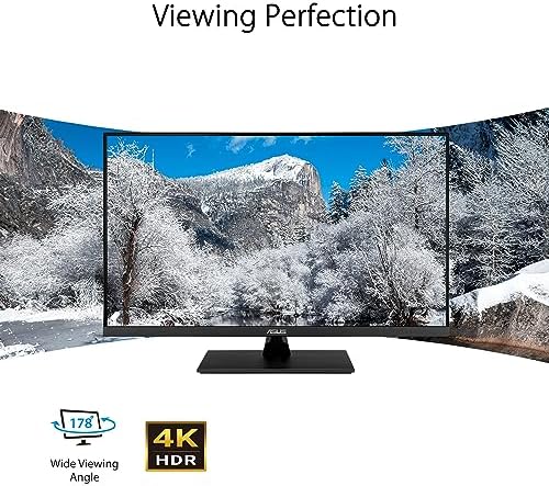 ASUS 31 5  4K HDR Eye Care Monitor  VP327Q    UHD  3840 x 2160   99  sRGB  HDR 10  Adaptive Sync  Speakers  DisplayPort  HDMI  Flicker Free  Blue Light Filter  VESA Mountable Black