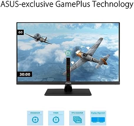 ASUS 31 5  4K HDR Eye Care Monitor  VP327Q    UHD  3840 x 2160   99  sRGB  HDR 10  Adaptive Sync  Speakers  DisplayPort  HDMI  Flicker Free  Blue Light Filter  VESA Mountable Black
