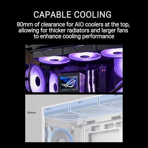 ASUS A31 Black ATX Mid Tower Gaming Case  Dual Tempered Glass  Frameless  BTF Hidden Connectors  360 AIO Support  Angled Base  ARGB  Optimized Airflow  Seamless Cable Management  2 Year Warranty